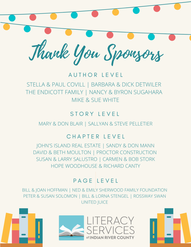 Thank you to the 2020 Love of Literacy Sponsors